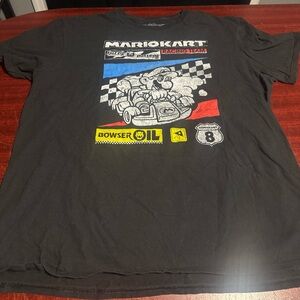 Mario Kart Racing Team Tee t shirt - XL Short Sleeve Crew Graphic Black